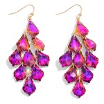 Wholesale glass Crystal Tassel Drop Earring L