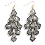 Wholesale glass Crystal Tassel Drop Earring L