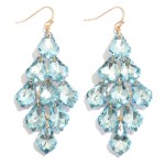 Wholesale glass Crystal Tassel Drop Earring L