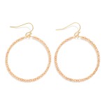 Wholesale faceted Beaded Drop Hoop Earrings Gold Beads L