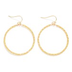 Wholesale faceted Beaded Drop Hoop Earrings Gold Beads L
