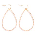 Wholesale faceted Beaded Teardrop Earrings L