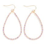 Wholesale faceted Beaded Teardrop Earrings L