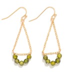 Wholesale chain Link Teardrop Drop Earrings Cubic Zirconia Arch Detail L