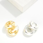 Wholesale chunky Metal Hoop Earrings D
