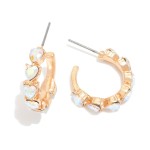 Wholesale metal Hoop Drop Earring Studded Heart Rhinestones D