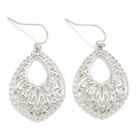 Wholesale metal Teardrop Drop Earrings Cut Out Details L