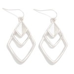 Wholesale metal Earrings Layered Diamond Drop Earrings L