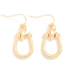 Wholesale metal U Link Drop Earrings L