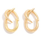 Wholesale metal Twisted Hoops Modern Sculptural L