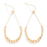 Wholesale metal Teardrop Drop Earrings Geometric Bead Details L