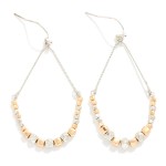 Wholesale metal Teardrop Drop Earrings Geometric Bead Details L