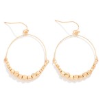 Wholesale textured Wire Drop Earrings Metal Geometric Beads L