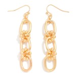 Wholesale chain Link Drop Earrings Bubble Link Details L