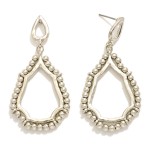 Wholesale linked Teardrop Drop Earrings Beaded Detail L