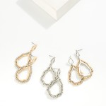 Wholesale linked Teardrop Drop Earrings Beaded Detail L