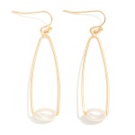 Wholesale metal Cone Drop Earrings Barrel Bead Detail L
