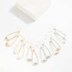 Wholesale metal Cone Drop Earrings Barrel Bead Detail L