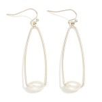 Wholesale metal Cone Drop Earrings Barrel Bead Detail L