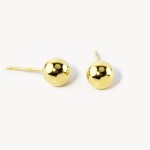 Metal Tone Gold Ball Stud Earrings 

- Gold Dipped
- Approximately .25" L