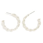 Wholesale twisted Metal Hoop Drop Earring L