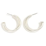 Wholesale metal Intertwined Hoop Earrings D