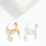 Wholesale metal Intertwined Hoop Earrings D