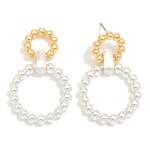 Wholesale linked Metal Ball Hoop Door Knocker Earrings L