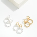 Wholesale linked Metal Ball Hoop Door Knocker Earrings L