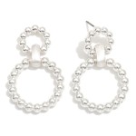 Wholesale linked Metal Ball Hoop Door Knocker Earrings L