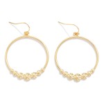 Wholesale metal Hoop Drop Earrings Starburst Details L