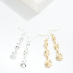 Wholesale linked Textured Metal Teardrop Drop Earring L