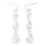 Wholesale linked Textured Metal Teardrop Drop Earring L