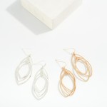 Wholesale nesting Textured Metal Leaf Drop Earrings L