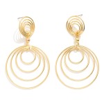 Wholesale metal Hoop Drop Earring Layered Dangling Accents L