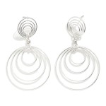 Wholesale metal Hoop Drop Earring Layered Dangling Accents L