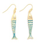 Wholesale metal Fish Drop Earrings L