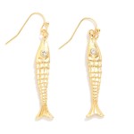 Wholesale metal Fish Drop Earrings L
