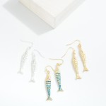 Wholesale metal Fish Drop Earrings L
