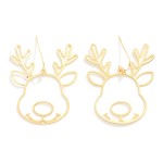 Wholesale metal Reindeer Hoop Drop Earring L