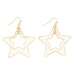 Wholesale nesting Metal Stars Drop Earrings L