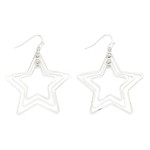 Wholesale nesting Metal Stars Drop Earrings L