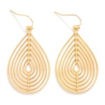 Wholesale metal Teardrop Cut Out Drop Earrings L