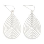 Wholesale metal Teardrop Cut Out Drop Earrings L