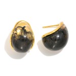 Wholesale acetate Teardrop Hoop Post Drop Earrings Stainless Steel L