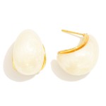 Wholesale acetate Teardrop Hoop Post Drop Earrings Stainless Steel L