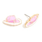 Wholesale enamel Santa Cowboy Hat Stud Earrings L