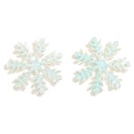 Wholesale glitter Snowflake Post Drop Earrings L