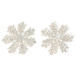 Wholesale glitter Snowflake Post Drop Earrings L