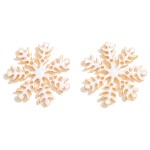 Wholesale painted Metal Snowflake Post Drop Earrings L